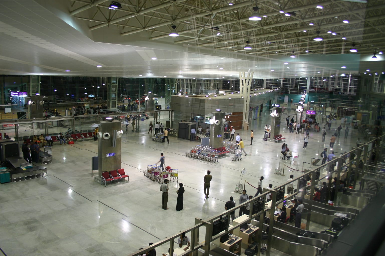 Travellers preparing for an airport arrival pickup
