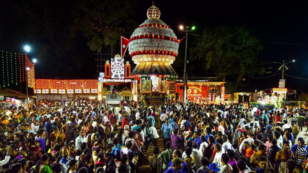 Traditional temple architecture in coastal Karnataka
