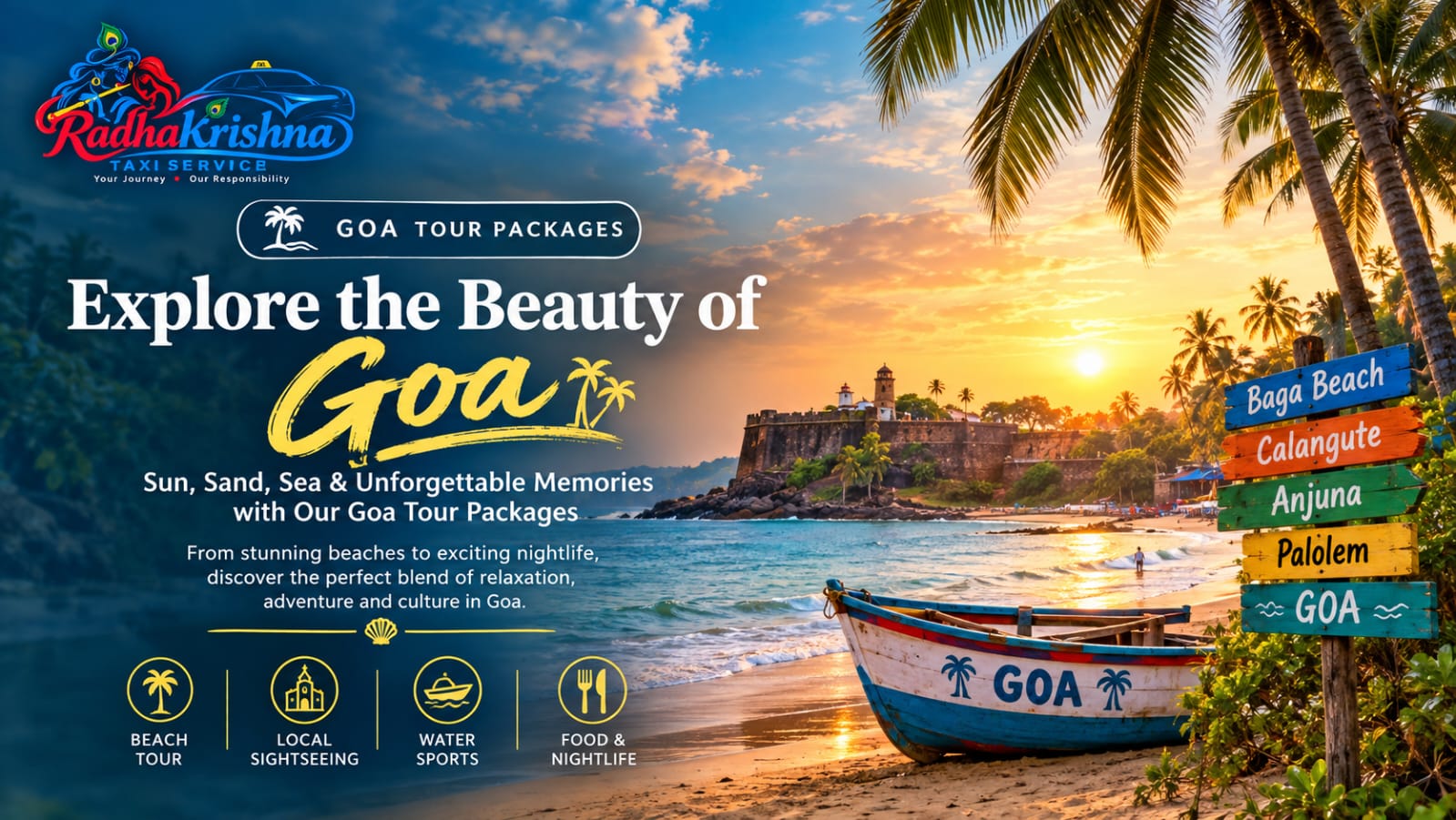 Goa tour package from Mangalore
